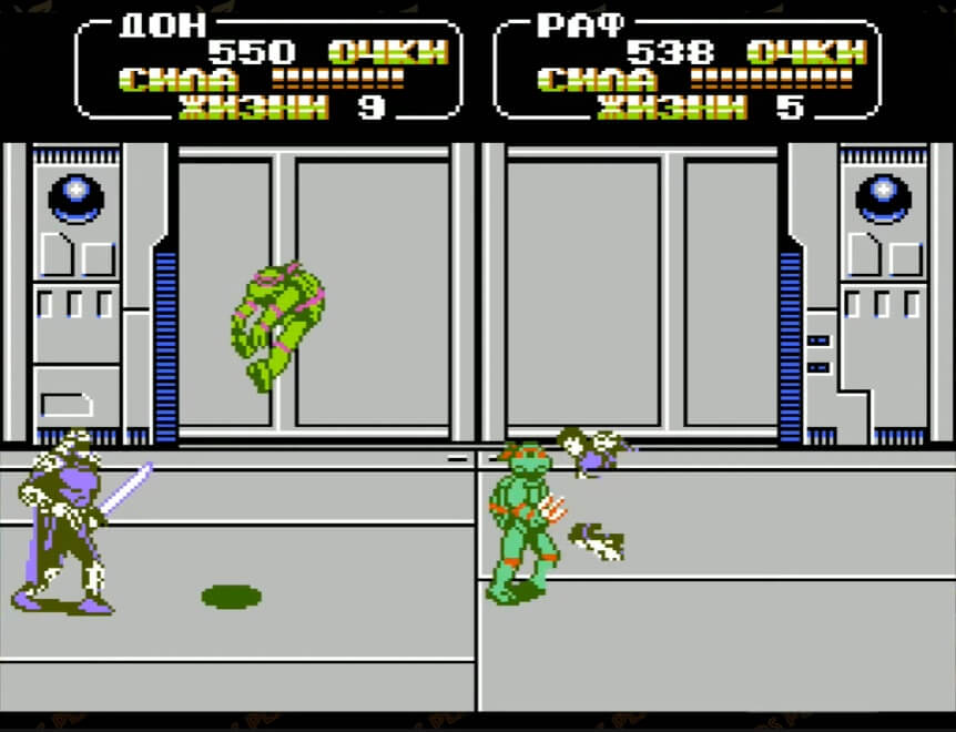 Teenage Mutant Ninja Turtles II - Arcade Game - геймплей игры Dendy\NES